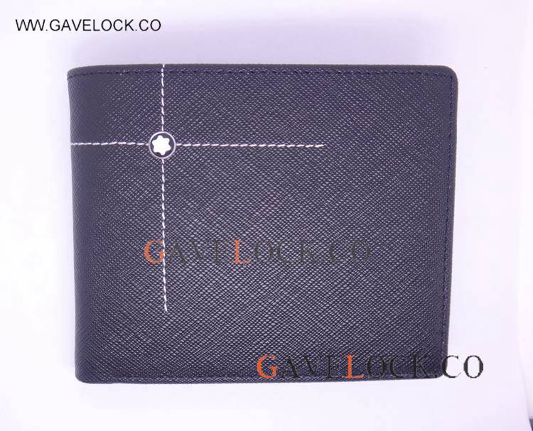 AAA Black Leather Mont Blanc Wallet Replica Mens For Sale- Mont blanc Coupon